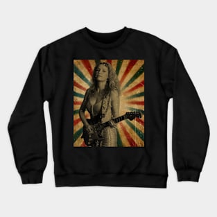 Ana Popović Guitarist blues - Photo Vintage Retro Look Fan Design Crewneck Sweatshirt